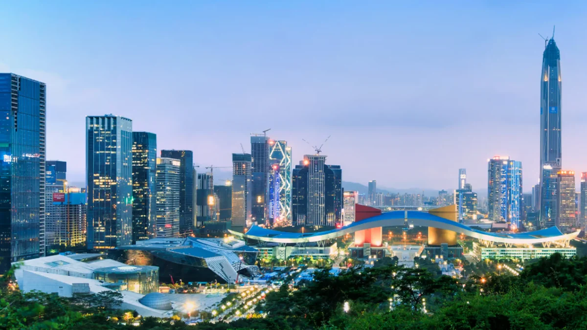 Shenzhen business and technology district skyline